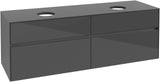 Villeroy & Boch Waschbeckenunterschrank Collaro C05200 1600 mm Glossy Grey mit 4 Auszügen