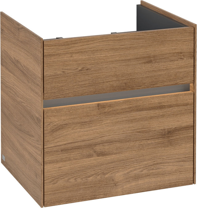 Villeroy & Boch Waschbeckenunterschrank Collaro C008 B0 Kansas Oak mit LED-Beleuchtung und SoftClosing