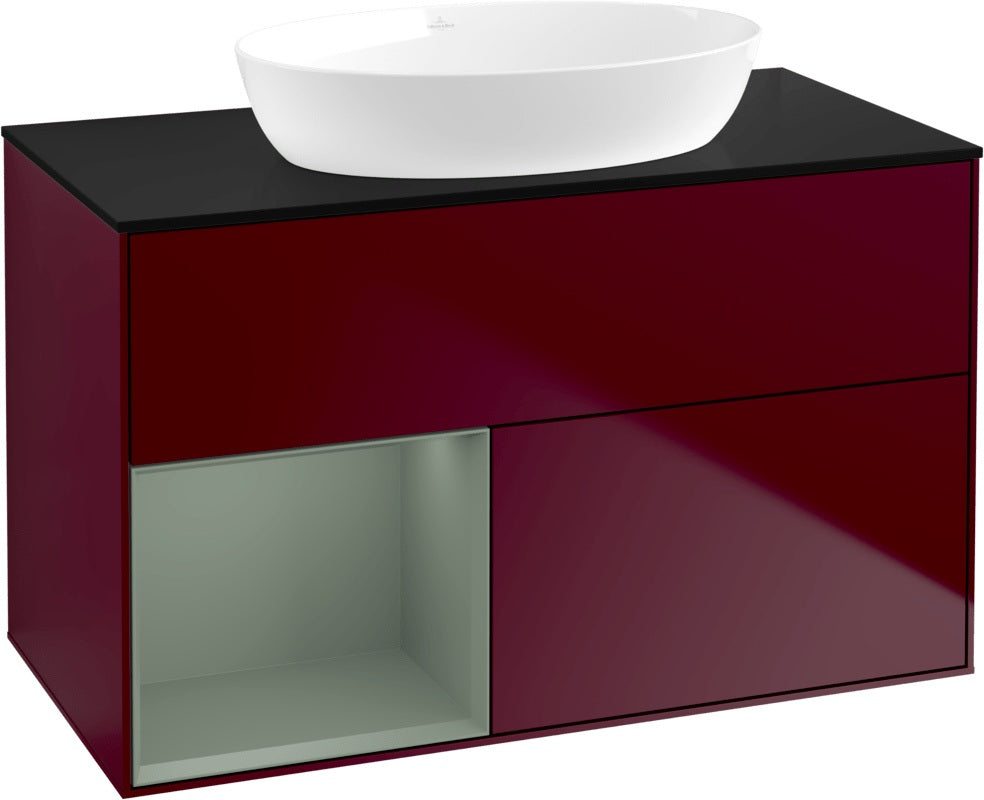 Villeroy & Boch Waschtischunterschrank Finion FA12G 1000 mm Glossy White Lacquer mit Beleuchtung