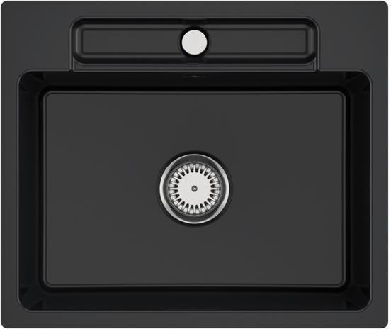 Villeroy & Boch Spüle Siluet 60 S flat 600x510mm Ebony CeramicPlus flächenbündig