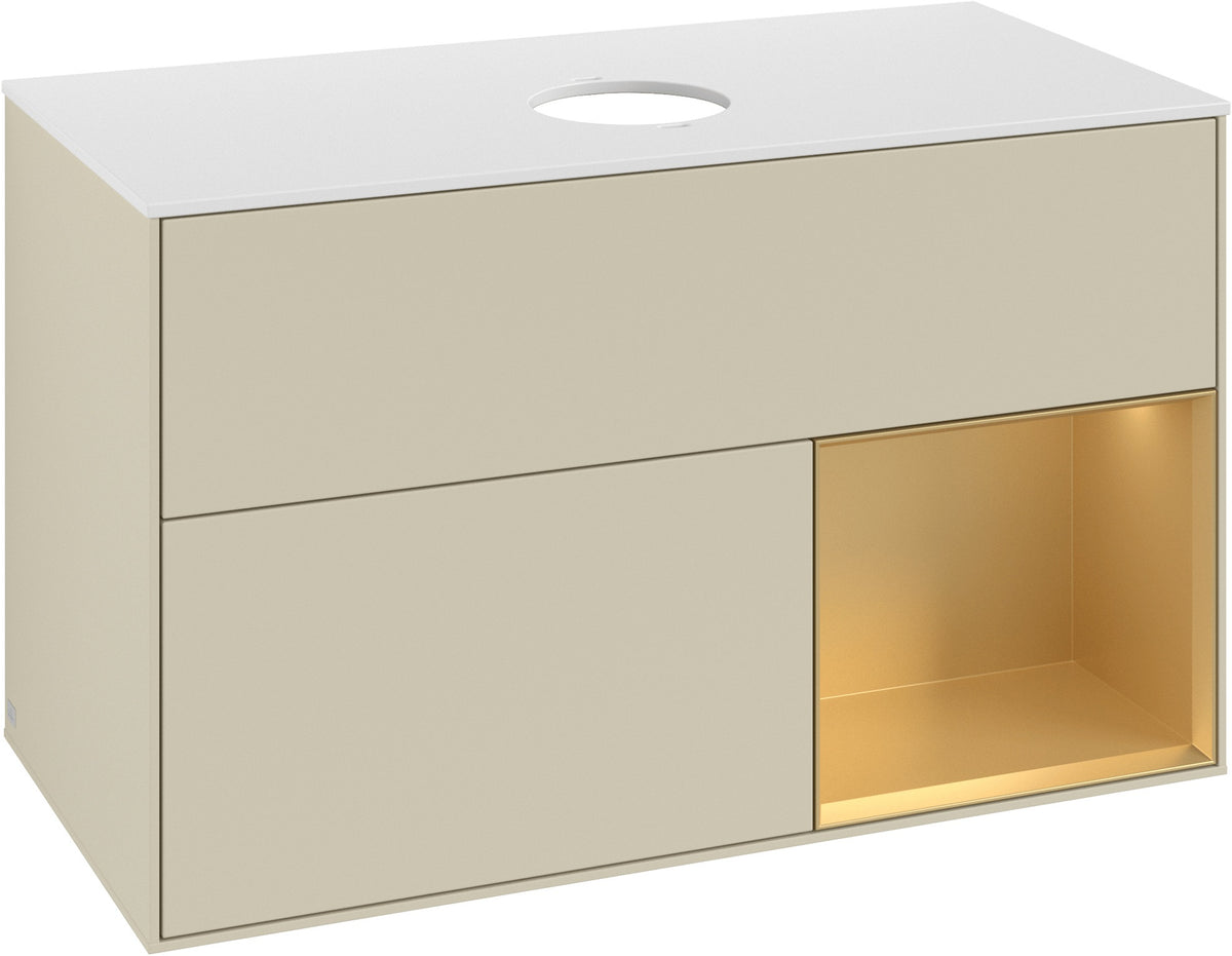 Villeroy & Boch Finion Waschtischunterschrank FA21GFGF 1000 mm Glossy White Lacquer