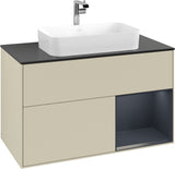 Villeroy & Boch Waschtischunterschrank Finion F252G 1000 mm Glossy White Lacquer mit LED-Beleuchtung