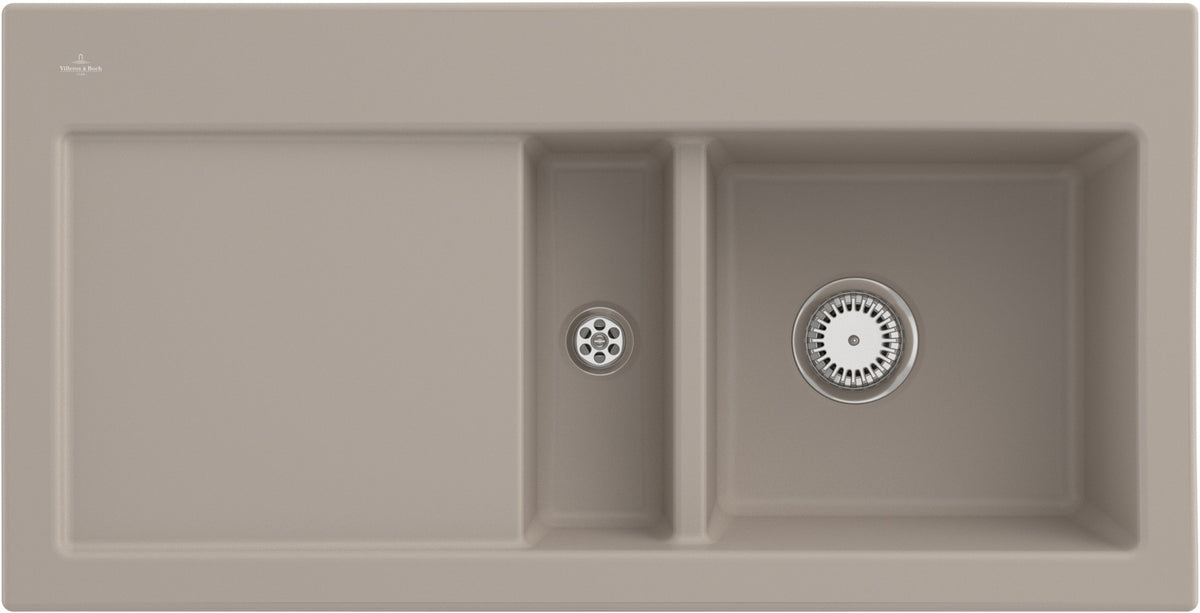 Villeroy & Boch Einbauspüle Subway 60 Ivory CeramicPlus – 1000 mm Keramik mit Abtropffläche