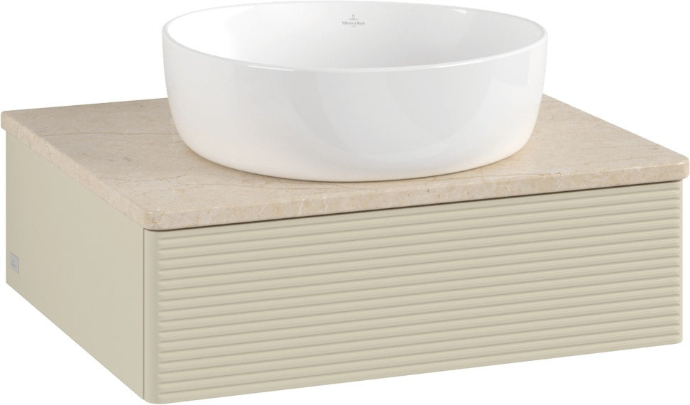 Villeroy & Boch Waschbeckenunterschrank Antao 600 mm Anthracite Matt Lacquer mit LED-Beleuchtung