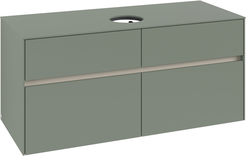 Villeroy & Boch Waschtischunterschrank Collaro C041 B0 1200 mm White Oak mit Beleuchtung