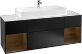 Villeroy & Boch Finion Waschtischunterschrank 1600 mm Glossy White Lacquer mit Beleuchtung