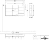 Villeroy & Boch Spiegelschrank My View+ B48110 1000 mm Graphite mit LED-Beleuchtung und SoftClosing