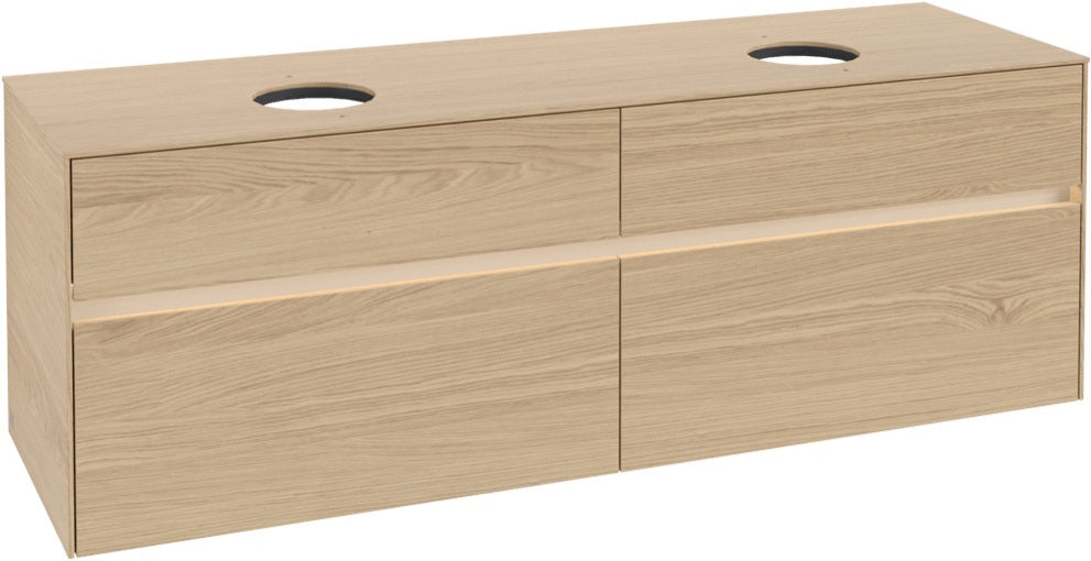 Villeroy & Boch Collaro Waschtischunterschrank 1600 mm Truffle Grey mit LED-Beleuchtung