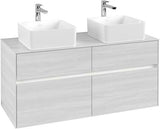 Villeroy & Boch Collaro Waschtischunterschrank 1200 mm Truffle Grey mit LED-Beleuchtung und 4 Auszügen