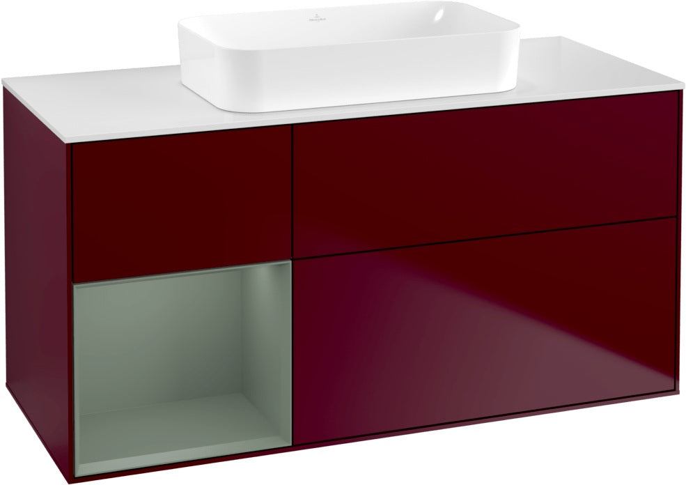 Villeroy & Boch Finion Waschbeckenunterschrank 1200 mm Walnut Veneer mit Beleuchtung