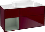 Villeroy & Boch Finion Waschbeckenunterschrank 1200 mm Walnut Veneer mit Beleuchtung