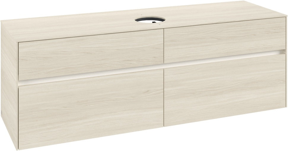 Villeroy & Boch Waschtischunterschrank Collaro C049 B0 1600 mm White Oak mit LED-Beleuchtung