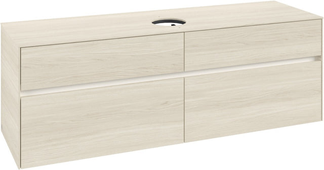 Villeroy & Boch Waschtischunterschrank Collaro C049 B0 1600 mm White Oak mit LED-Beleuchtung