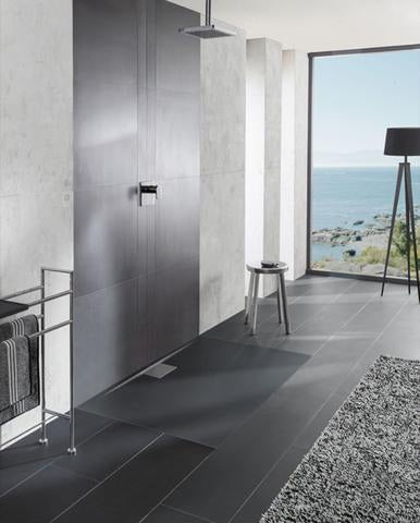 Villeroy & Boch Duschwanne Architectura 1000x800x15mm Rechteck Anthracite – Flacher Einbau, 90mm Ablauf