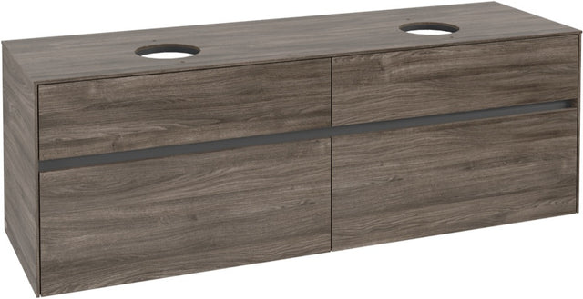 Villeroy & Boch Waschtischunterschrank Collaro C052 Stone Oak 1600 mm – 4 Auszüge, Push-Open