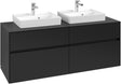 Villeroy & Boch Waschbeckenunterschrank Collaro C07600 Volcano Black 1400 mm