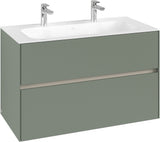 Villeroy & Boch Waschbeckenunterschrank Collaro C13900 in White Oak – 996 mm, 2 Auszüge, SoftClosing