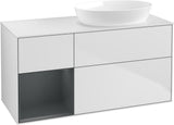 Villeroy & Boch Finion Waschtischunterschrank 1200 mm Glossy White Lacquer mit Beleuchtung