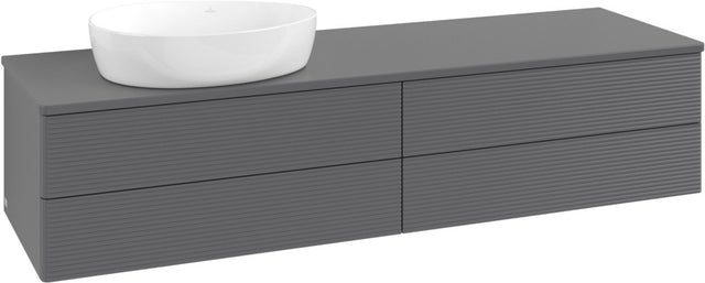 Villeroy & Boch Waschtischunterschrank Antao L26110 1600 mm Anthrazit Matt mit LED