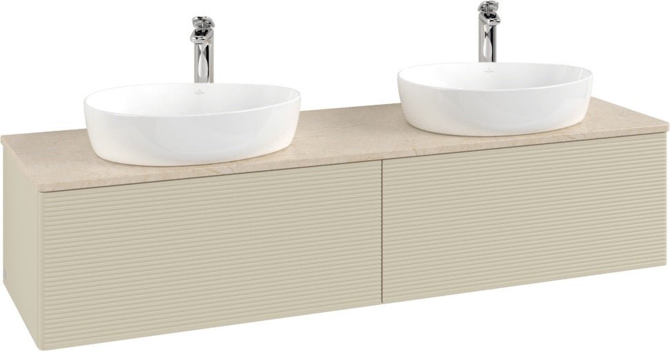 Villeroy & Boch Antao Waschtischunterschrank 1600 mm Silk Grey Matt mit 2 Auszügen