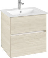 Villeroy & Boch Waschbeckenunterschrank Collaro C143 White Oak 611 mm eckig mit SoftClosing
