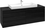 Villeroy & Boch Waschtischunterschrank Collaro C031 Black Oak 1600 mm – 4 Auszüge, SoftClosing