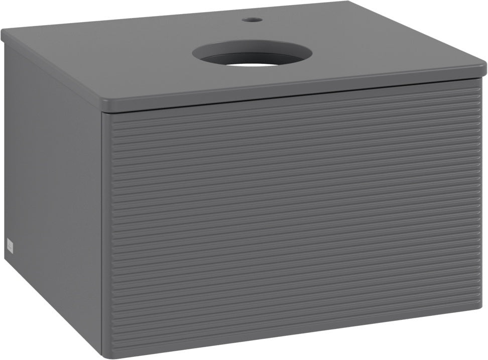 Villeroy & Boch Waschtischunterschrank Antao 600 mm Anthrazit Matt mit LED-Auszugsbeleuchtung