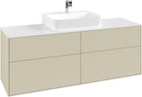 Villeroy & Boch Finion Waschtischunterschrank 1600 mm Anthrazit Matt mit Beleuchtung