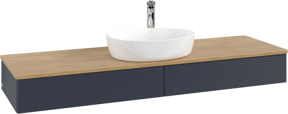 Villeroy & Boch Waschtischunterschrank Antao K14151 1600 mm Anthrazit Matt mit Hahnlochbohrung