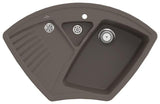 Villeroy & Boch Eckspüle Arena Eck 975x625mm Ivory CeramicPlus mit Ablaufgarnitur