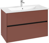 Villeroy & Boch Collaro Waschbeckenunterschrank 961 mm White Oak – 2 Auszüge, SoftClosing