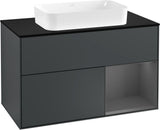 Villeroy & Boch Waschtischunterschrank Finion F252G 1000 mm Glossy White Lacquer mit LED-Beleuchtung