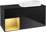 Villeroy & Boch Finion Waschtischunterschrank 120 cm Glossy White Lacquer mit Beleuchtung
