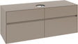 Villeroy & Boch Waschtischunterschrank Collaro C045 B0 1400 mm Taupe mit Beleuchtung und SoftClosing