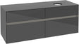Villeroy & Boch Waschtischunterschrank Collaro C047B0 1400 mm Glossy Grey mit LED-Beleuchtung