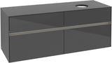 Villeroy & Boch Waschtischunterschrank Collaro C047B0 1400 mm Glossy Grey mit LED-Beleuchtung