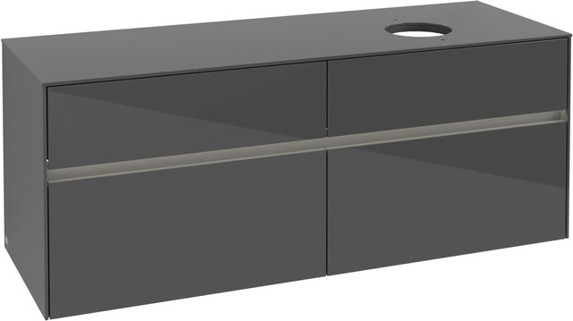 Villeroy & Boch Waschtischunterschrank Collaro C047B0 1400 mm Glossy Grey mit LED-Beleuchtung