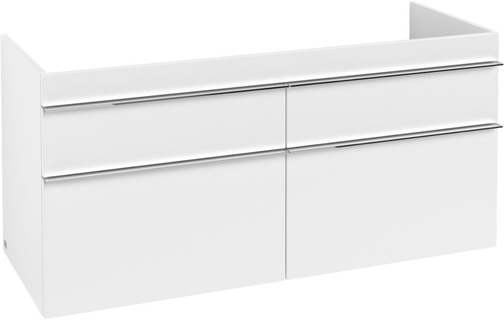 Villeroy & Boch Waschbeckenunterschrank Venticello A 93001, 1253 mm, Glossy White, 4 Auszüge