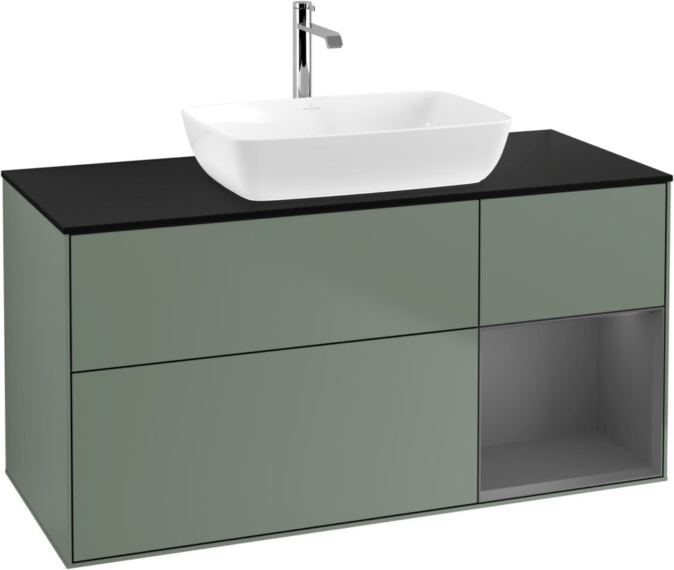Villeroy & Boch Finion Waschbeckenunterschrank 1200 mm Glossy White Lacquer mit Beleuchtung