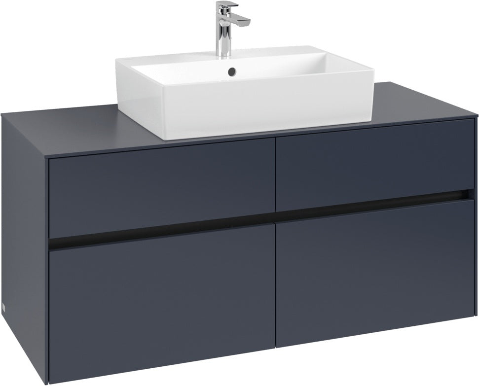 Villeroy & Boch Waschtischunterschrank Collaro C128 B0 1200 mm White Oak mit LED-Beleuchtung