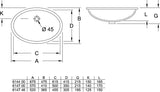 Villeroy & Boch Evana Unterbauwaschbecken 500x350mm Oval Weiß Alpin – Sanitärkeramik mit Überlauf