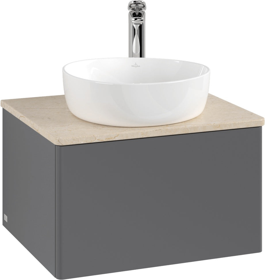 Villeroy & Boch Antao Waschtischunterschrank 600 mm Anthracite Matt Lacquer mit LED-Auszugsbeleuchtung