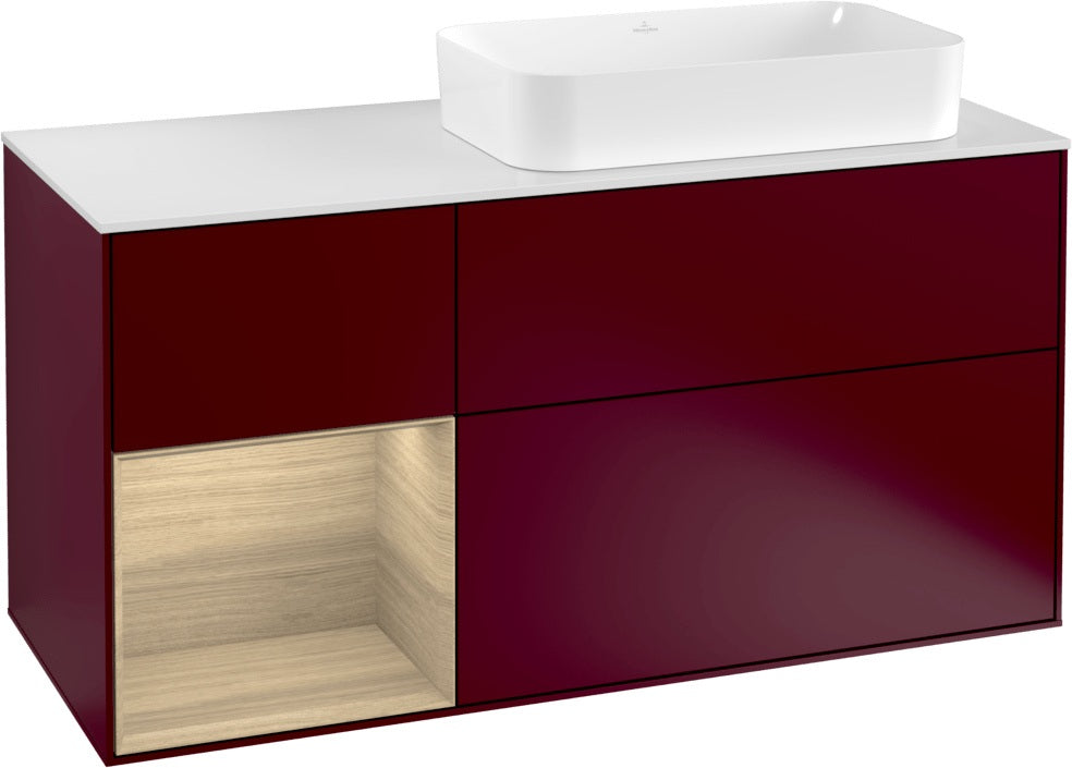 Villeroy & Boch Waschtischunterschrank Finion F271G 1200 mm Glossy White Lacquer mit Beleuchtung