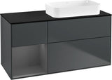 Villeroy & Boch Finion Waschtischunterschrank 120 cm Glossy White Lacquer mit Beleuchtung