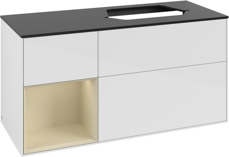 Villeroy & Boch Finion Waschbeckenunterschrank 1200 mm Glossy White Lacquer mit Beleuchtung