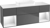 Villeroy & Boch Finion Waschtischunterschrank 1600 mm Glossy White Lacquer mit Beleuchtung