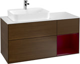 Villeroy & Boch Waschtischunterschrank Finion F401G 1200 mm Glossy White Lacquer mit Beleuchtung