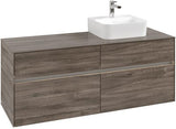 Villeroy & Boch Waschbeckenunterschrank Collaro 1400 mm Stone Oak mit Beleuchtung und SoftClosing