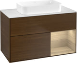 Villeroy & Boch Finion Waschtischunterschrank 1000 mm Glossy White Lacquer mit LED-Beleuchtung