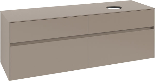 Villeroy & Boch Waschbeckenunterschrank Collaro C051 B0 1600 mm Taupe mit Beleuchtung
